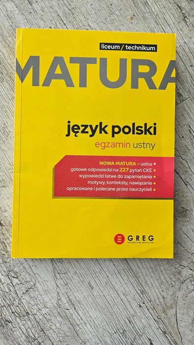 Matura języka polski egzamin ustny  GREG