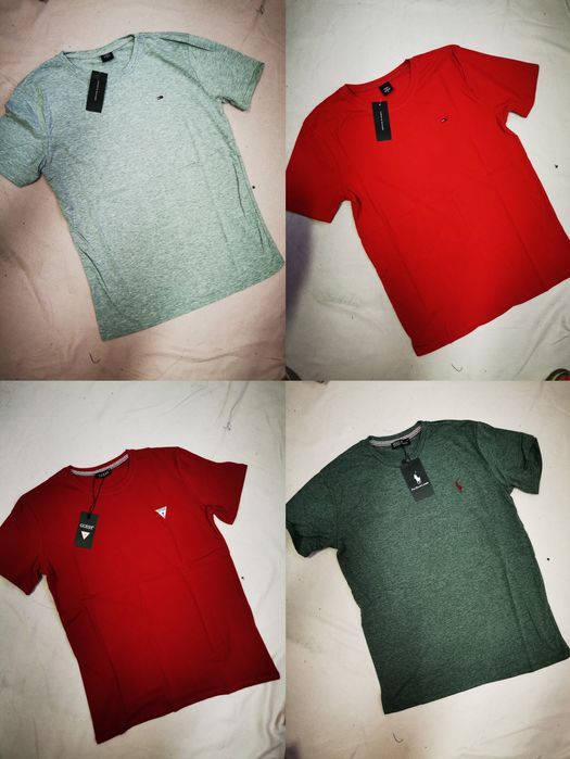 Koszulka męska Ralph Lauren Guess M-XXL mały znaczek kolory
