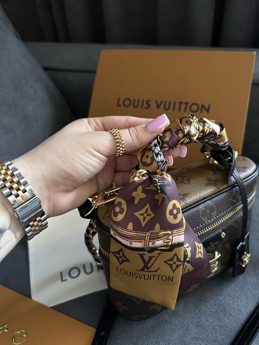 Сумка шкіра Louis Vuitton vanity chain pouch, луі вітон, LV
