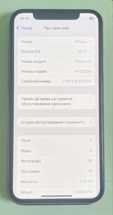 Iphone XS 256 гб