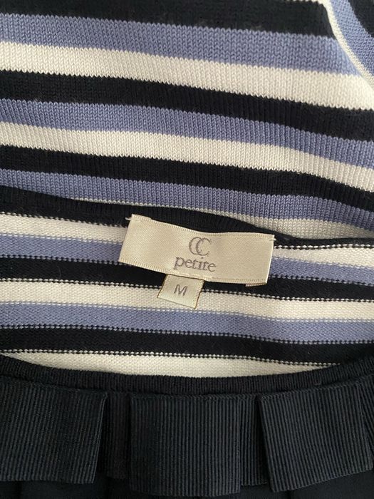 Sweter w paski wiskoza CC Petite kokarda marynarski M