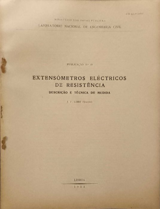 Extensómetros Eléctricos de Resistência - J. F. Lobo Fialho (1954)