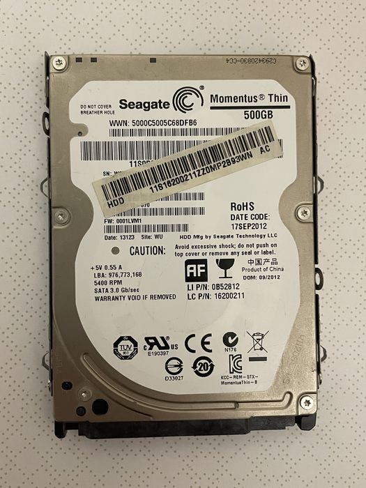 Жорсткий диск Seagate 500 Gb для ноутбука