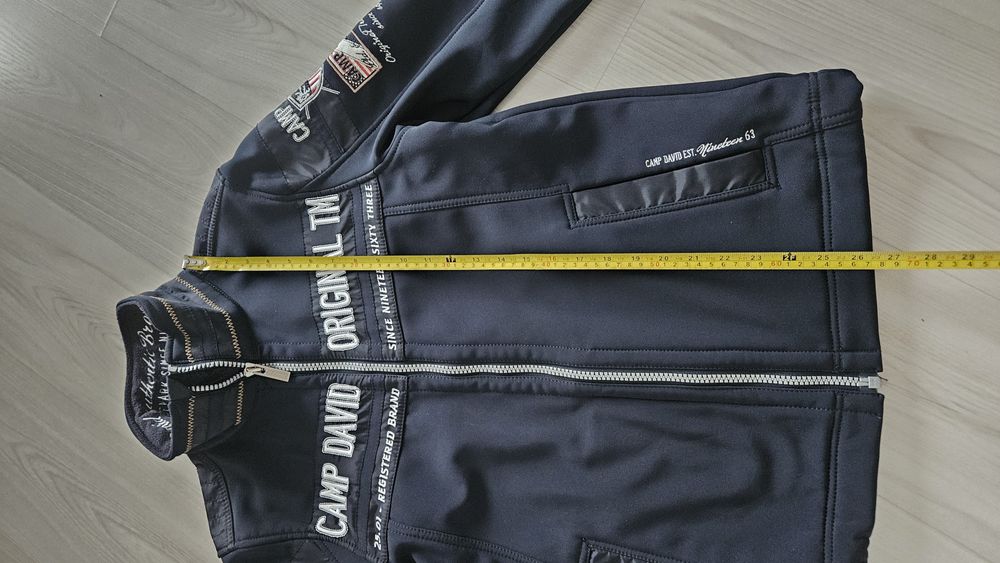 Granatowa kurtka polar camp david s 38 m czarna