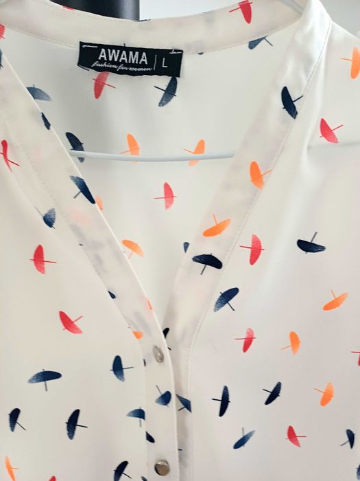 Elegancka Bluzka Damska Krótki Rękaw