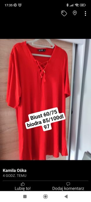 Piekna bawełniana sukienka 48 50