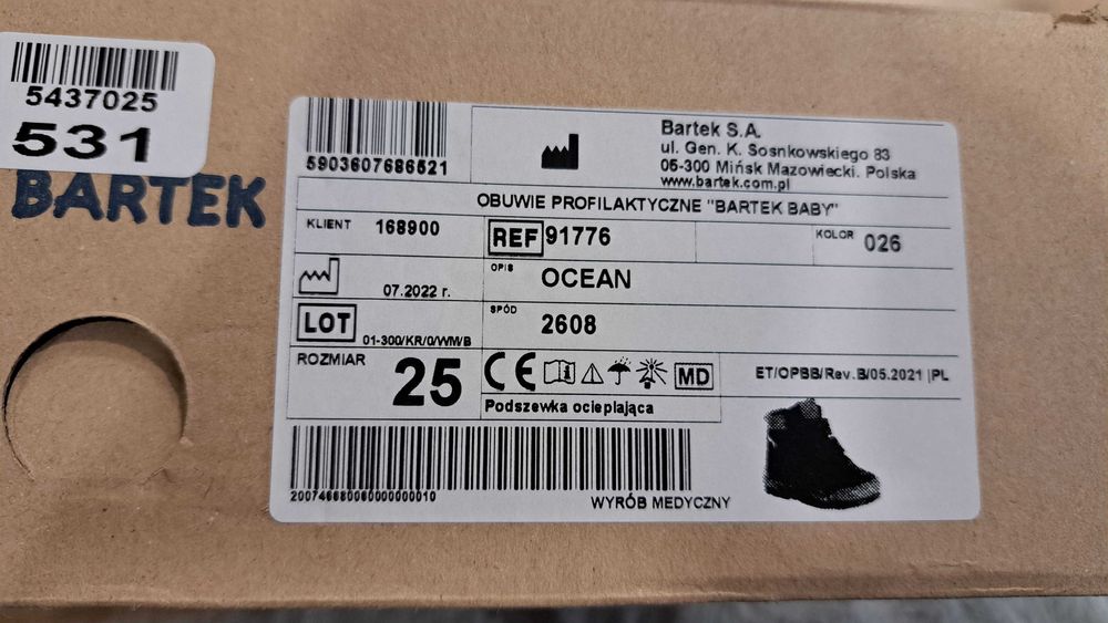 Buty zimowe bartek profilaktyczne