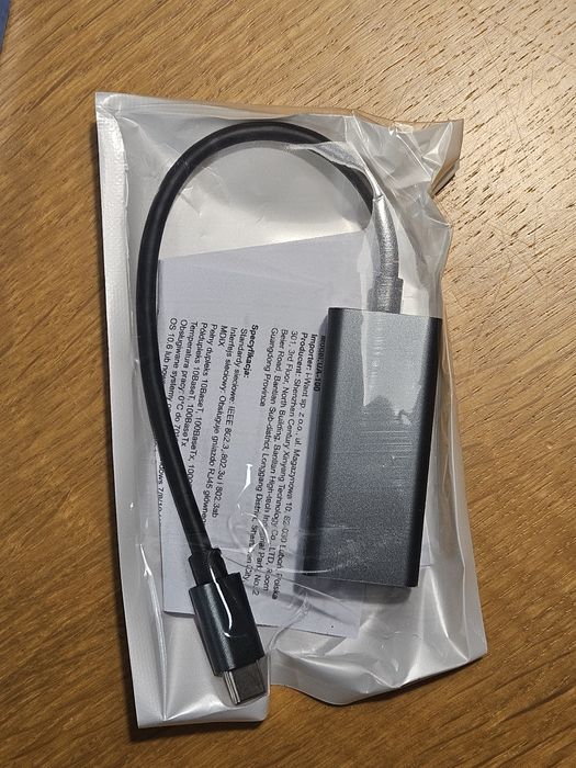 Adapter przejściówka USB-C na Ethernet RJ45 1000Mb/s