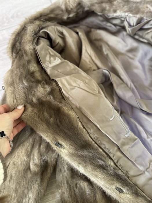 Натуральна норкова шуба 120 см (стан новоі)
