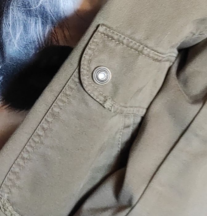 Casaco verde caqui estilo militar