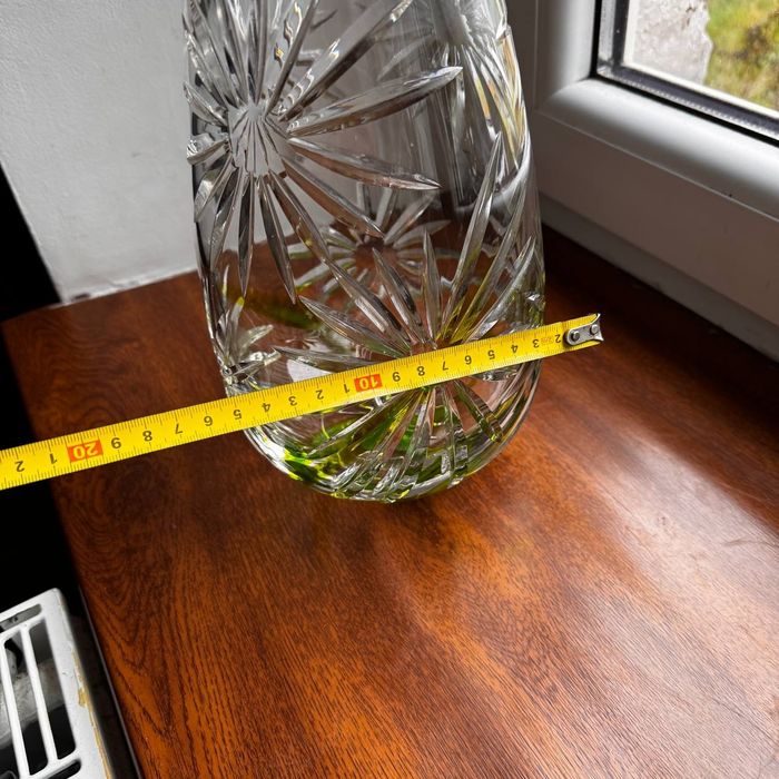 Wazon Huta Julia kolorowy kryształ PRL Unikatowy