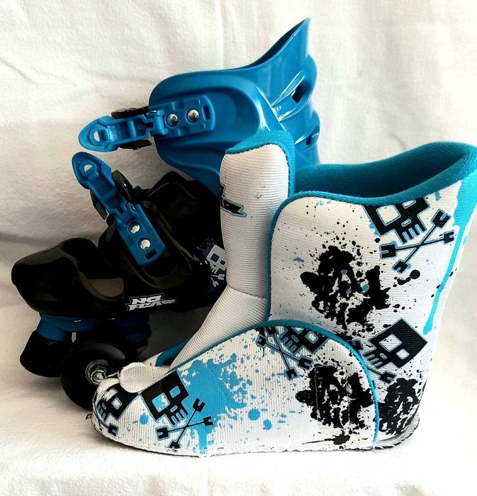 Крутые ролики No Fear Quad Skates Junior. Размер UK 1-4. 21,5см.Англия