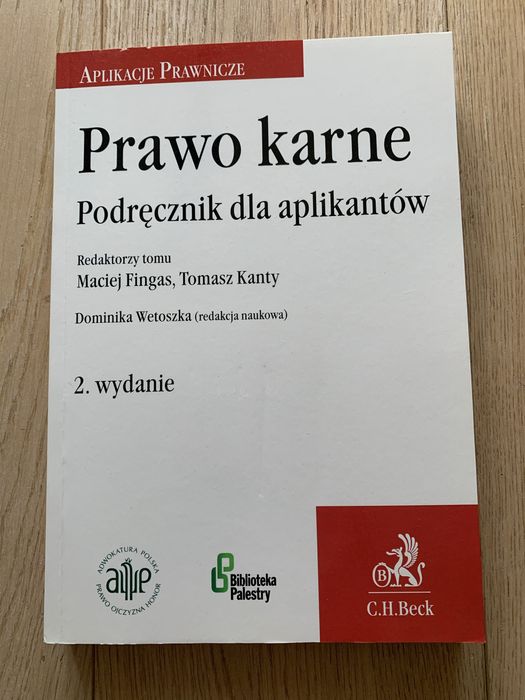 Prawo karne podręcznik dla aplikantów Fingas Kanty CH Beck