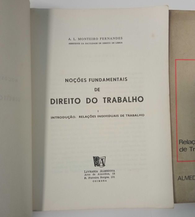 Noções fundamentais de Direito do Trabalho, de Monteiro Fernandes