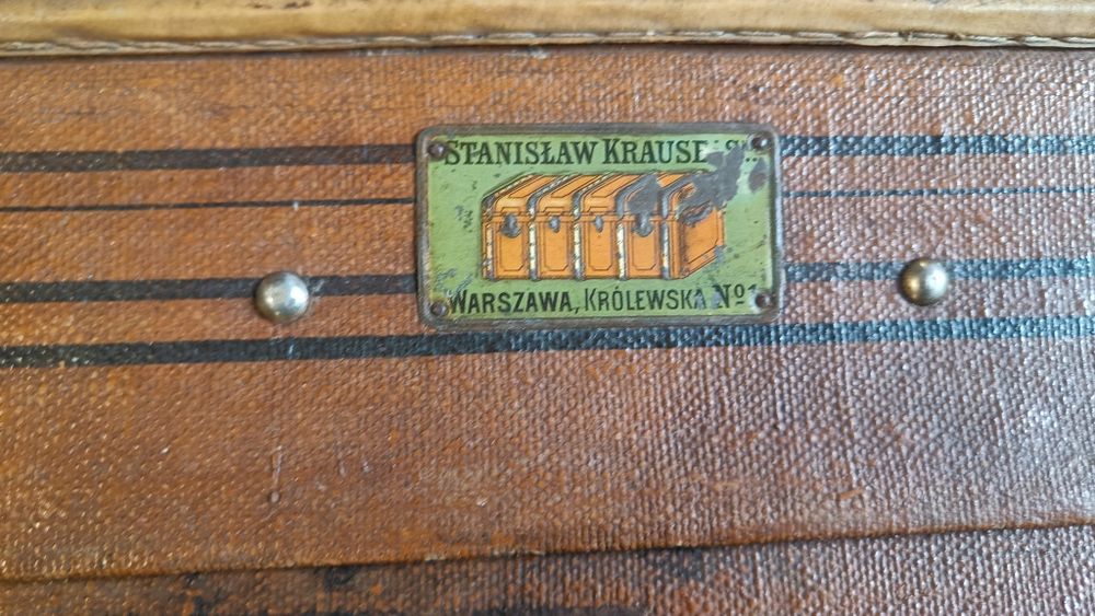 Starą walizka Stanisław Krause Warszawa kufer starocie