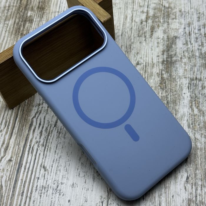 Чехол софттач Fibra Silicone  OmniMag  на iPhone 17 Pro/ 17 Pro Max Микрофибра. Magsafe. Чохол