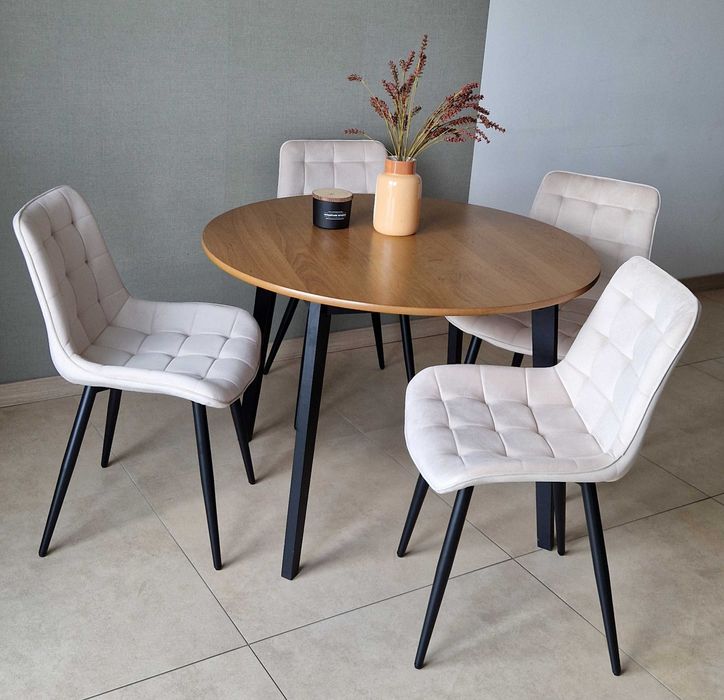 Welurowe krzesło tapicerowane do salonu i jadalni. Nowe. Wysyłka 24h