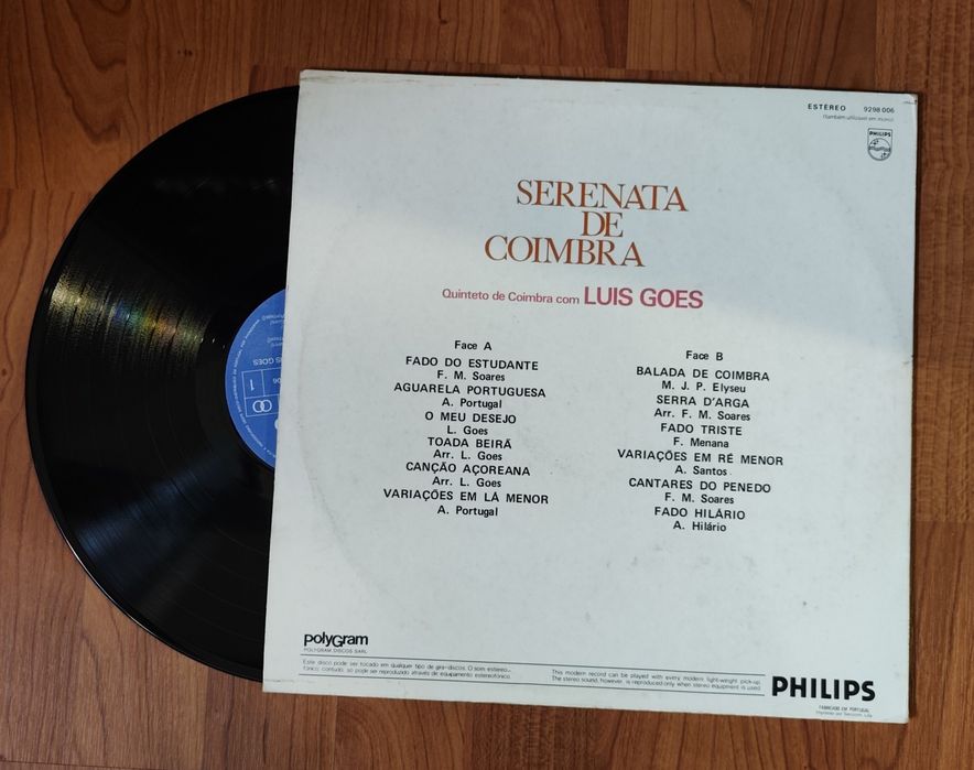 Serenata de Coimbra - Quinteto de Coimbra com Luís Gois - vinil