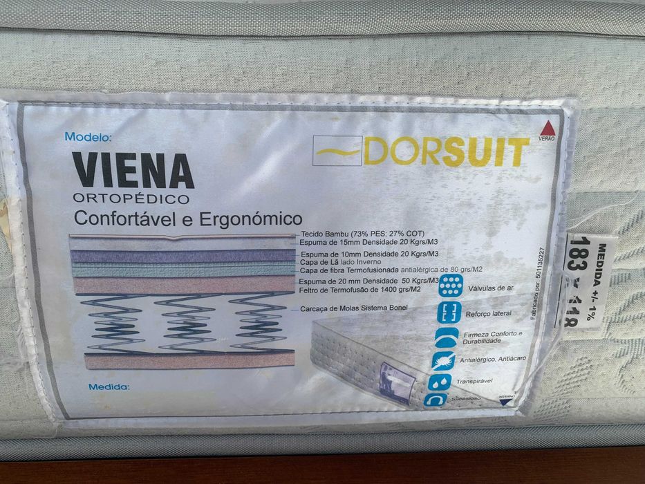 Colchão ergonómico, ortopédico, dupla face - solteiro XL