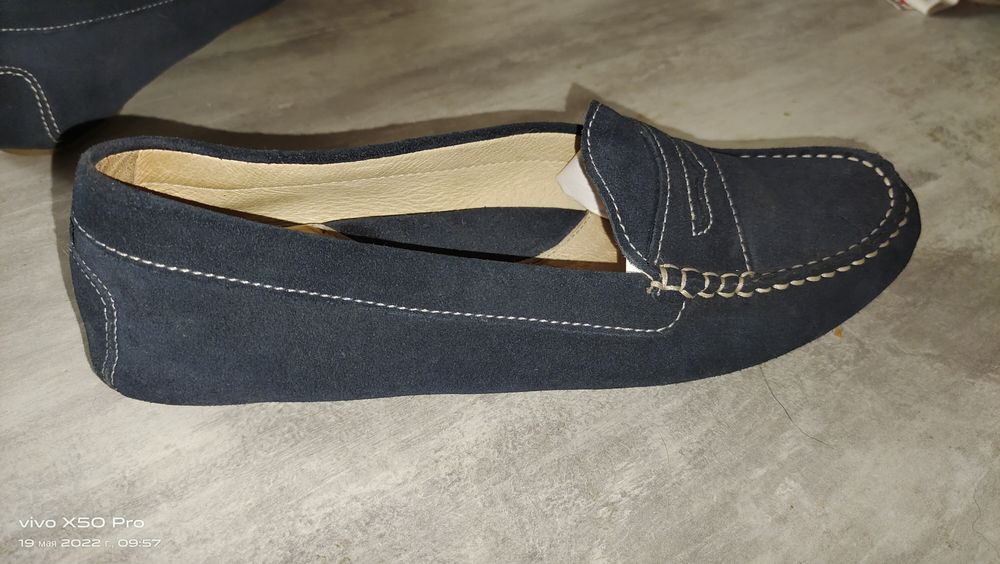 Мокасины кожаные. 38й размер.