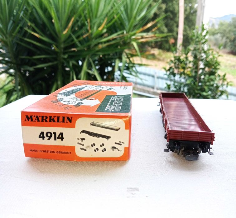 MARKLIN 4914, Vagão longo em metal com caixa original