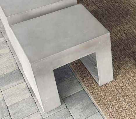 stolik betonowy ogrodowy pufa stołek szary 40x40x45cm