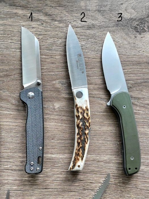 Ножі: QSP Penguin, Joker Becada, Ferrum Forge Gent