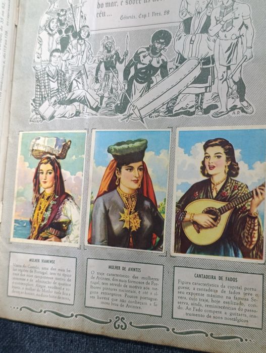 Antiga caderneta -Raças humanas