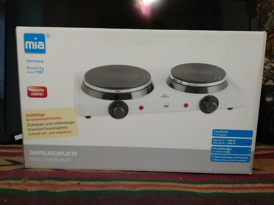 Электроплитка "Mia" Германия. Двухконфорочная. Новая.