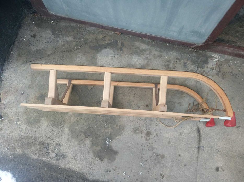 sanki drewniane długie Davos