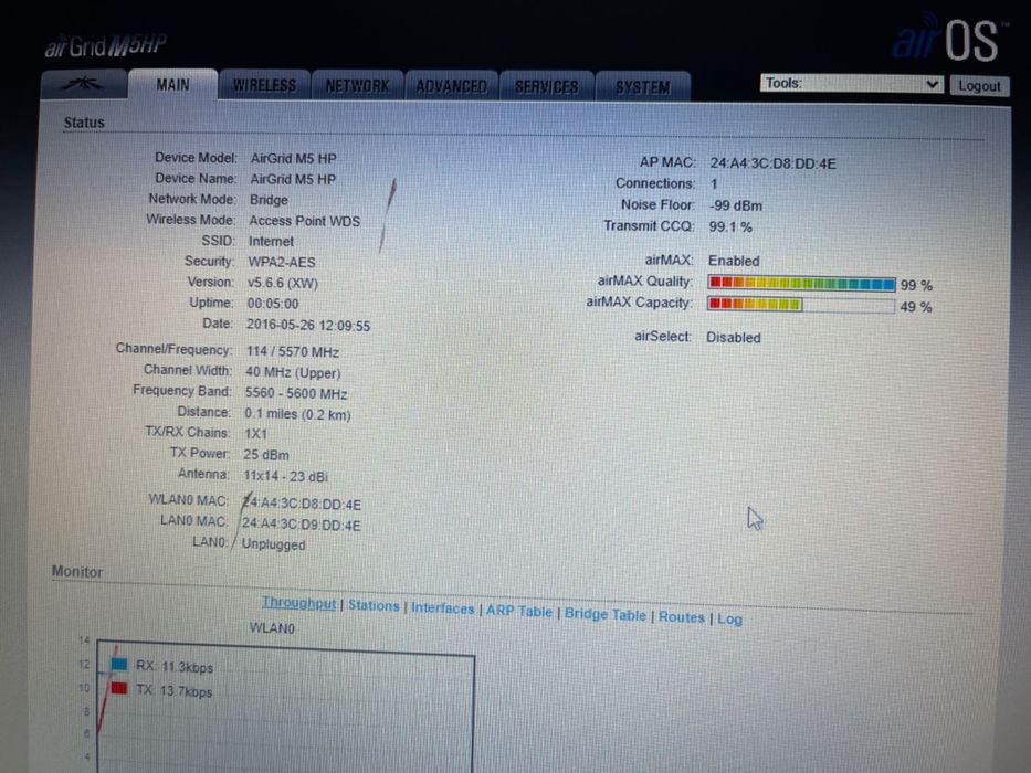 Wi-Fi радио мост air Grid M5 до 4,5км.