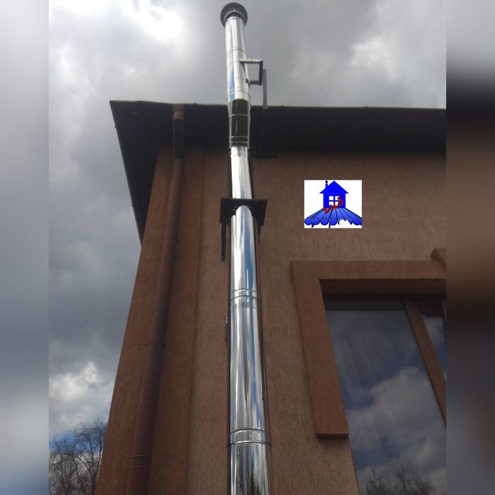 160д Дымоходная труба для печки котла камина на дровах твёрдом топливе