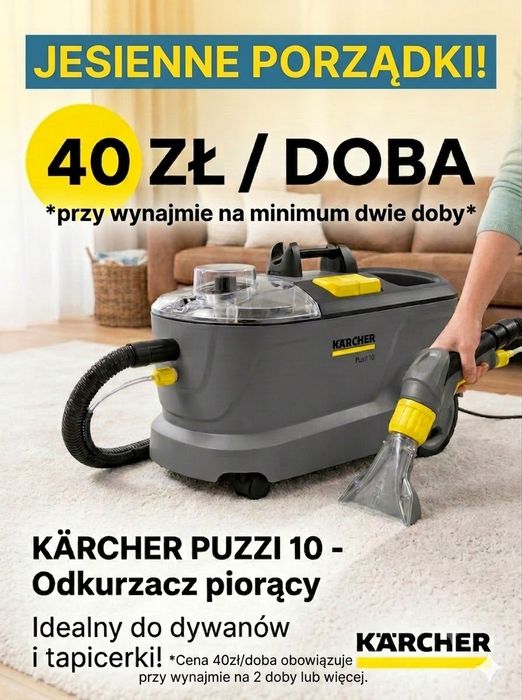Odkurzacz piorący Karcher Wynajem Wypożyczalnia pranie Legnica