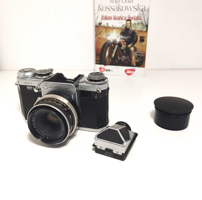 Analogowa Lustrzanka EDIXA mat Reflex mod D lens Zeiss Tessar 50mm 2,8