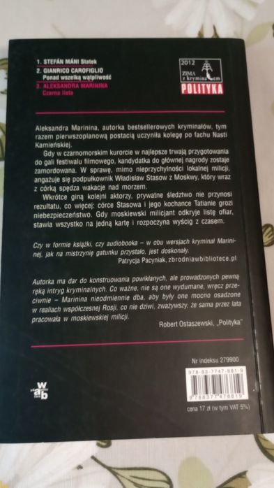 Czarna lista. Aleksandra Marinina