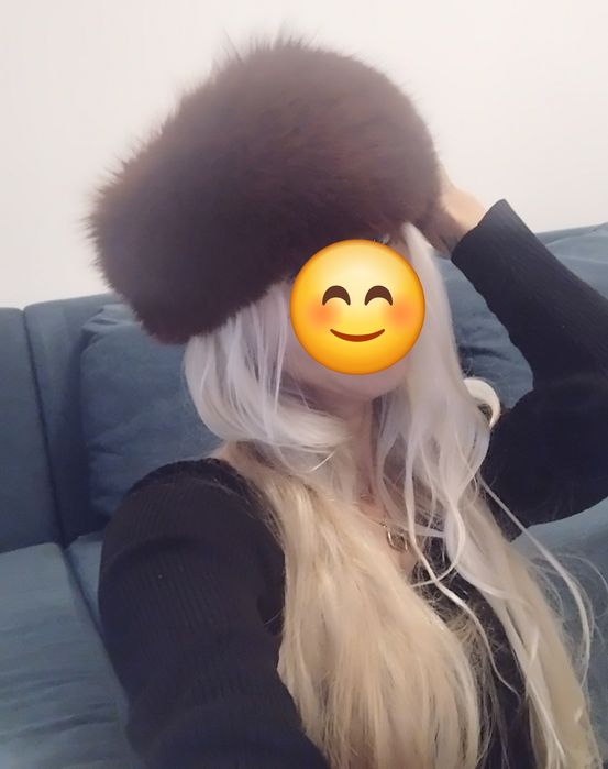Czapka z futra, od kuśnierza, naturalna