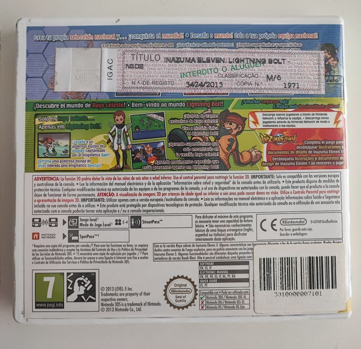 Inazuma Eleven 3 Lighting Bolt 3DS
