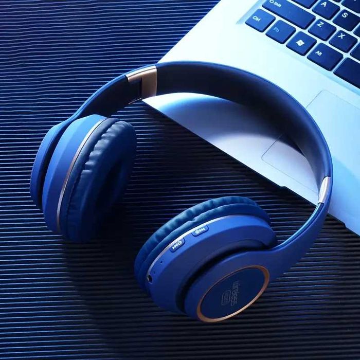 наушники новые беспроводные синие