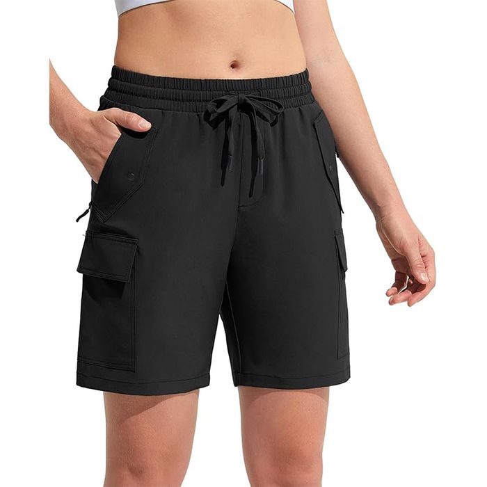 Spodenki damskie trekkingowe cargo XL czarne