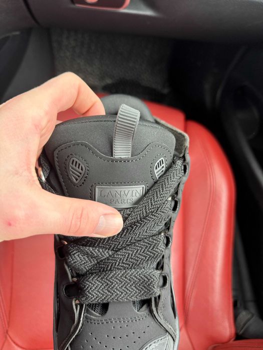 (ОПЛАТА ПІСЛЯ ОГЛЯДУ)Lanvin Curb Sneakers Black Менш Дуті