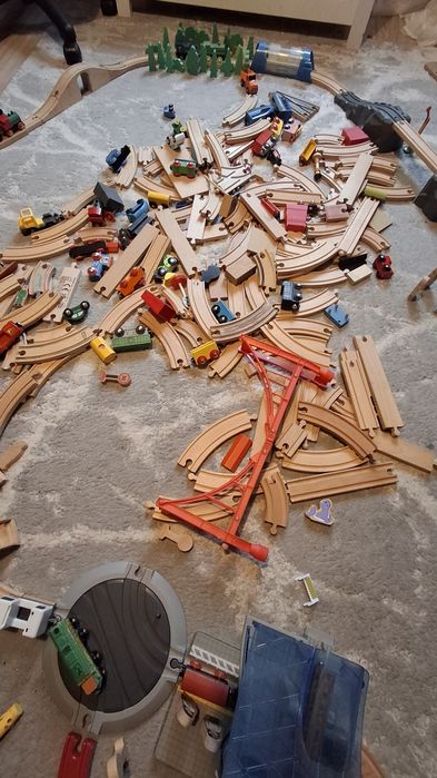 Tory drewniane. Kolejka ogromny zestaw