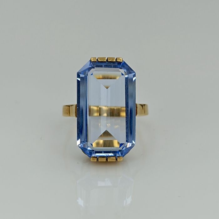 Советское серебряное кольцо 875 пробы (СЮ6) с перунитом