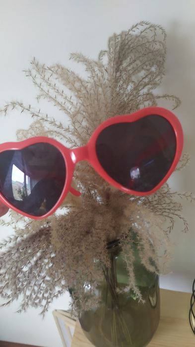 Okulary ozdobne serca z efektem