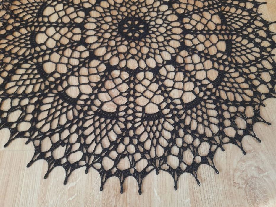 Serwetka szydełkowa 50cm czarna
