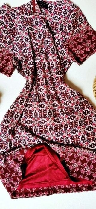New Look Krótka Sukienka Trapezowa Wzory Boho Hippie Etno Aztec Retro