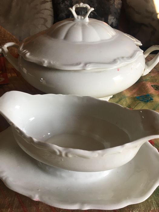 Stara porcelana waza sosjerka kufel itp
