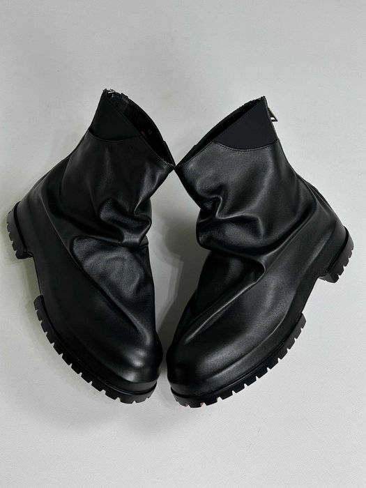 424 MARATHON BOOT back zip черевики чоботи чорні ботинки черные black