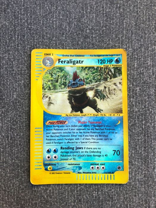 Pokémon carta Feraligatr Holo 12/165 - Expedition Base Set (Vintage 2002)