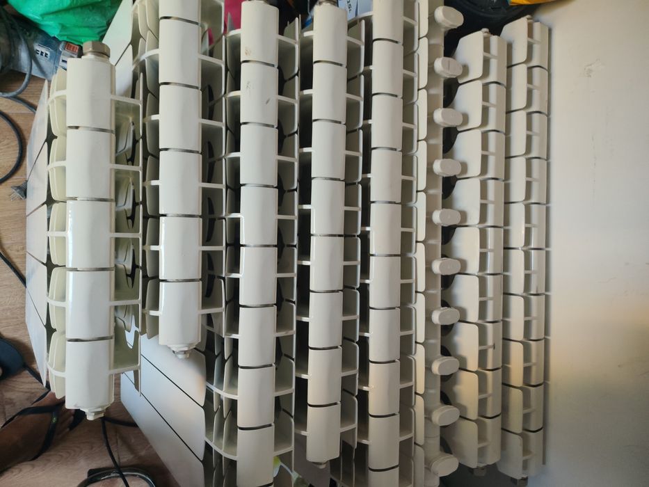 Conjunto radiadores e válvulas termostática