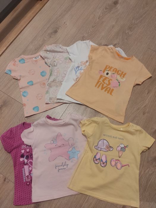Koszulki na krótki rękaw dla dziewczynki r.86